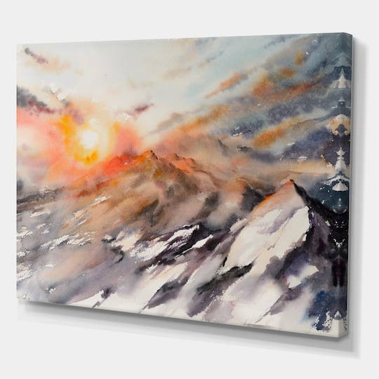 Designart - Majestic Sunset In The Mountains Landscape